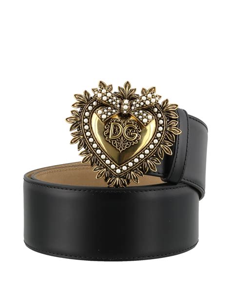 Dolce & Gabbana Devotion Leather Belt .